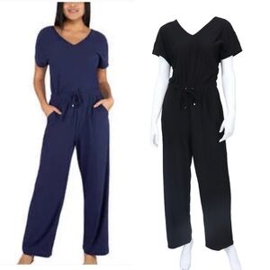Sansara Black Soft Stretch Knit Jumpsuit